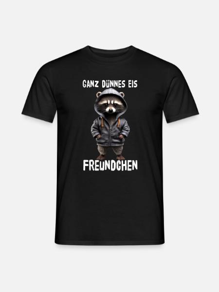 Very Thin Ice Friend Raccoon - Men's T-Shirt - black