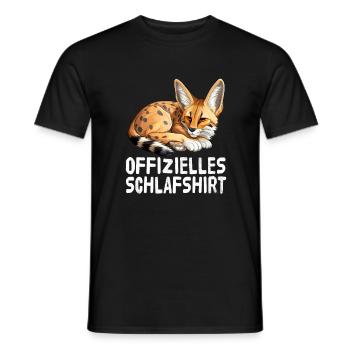Chemise de nuit officielle African Wildcat - T-shirt homme - noir - Devant - AI Model Male 178 light (178cm)
