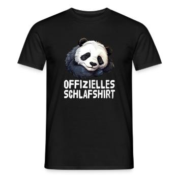 Official Sleep Shirt Panda - Men's T-Shirt - black - Front - AI Model Male 178 light (178cm)
