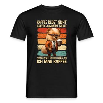 Le café ne parle pas, le café ne pleurniche pas - T-shirt homme - noir - Devant - AI Model Male 178 light (178cm)
