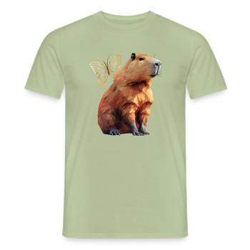 Capybara - Männer T-Shirt - Sage - Vorne - AI Model Male 178 light (178cm)