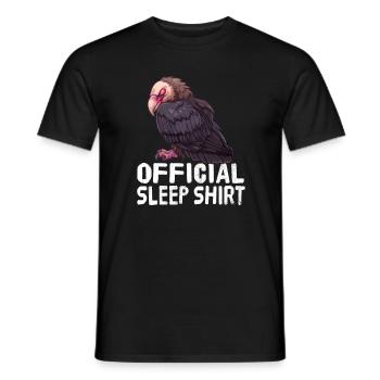 Chemise de nuit officielle Vulture - T-shirt homme - noir - Devant - AI Model Male 178 light (178cm)