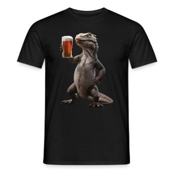 Komodo Bier - Männer T-Shirt - Schwarz - Vorne - AI Model Male 178 light (178cm)