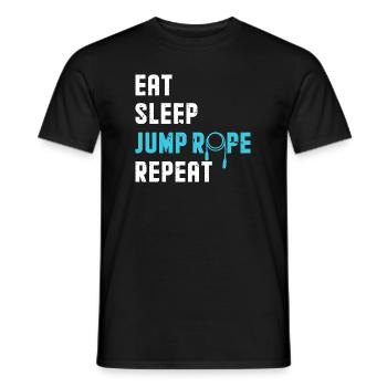 Manger le sommeil répète la corde - T-shirt homme - noir - Devant - AI Model Male 178 light (178cm)
