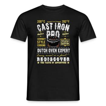 Cast Iron Pro Distressed Look - Männer T-Shirt - Schwarz - Vorne - AI Model Male 178 light (178cm)