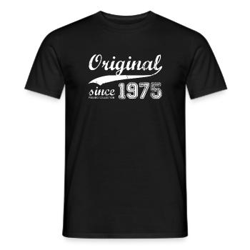 Vintage 1975 Retro Pseudo Collection - Männer T-Shirt - Schwarz - Vorne - AI Model Male 178 light (178cm)