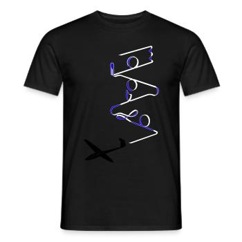 Glider Gliding Gliding Gliding Glider - Men's T-Shirt - black - Front - AI Model Male 178 light (178cm)