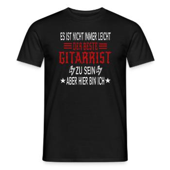 Bester Gitarrist E-Gitarre Rock Musiker Spruch - Männer T-Shirt - Schwarz - Vorne - AI Model Male 178 light (178cm)