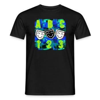 ABC_123 - Männer T-Shirt - Schwarz - Vorne - AI Model Male 178 light (178cm)