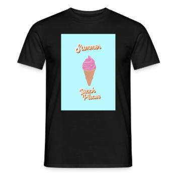 Beach please - Männer T-Shirt - Schwarz - Vorne - AI Model Male 178 light (178cm)