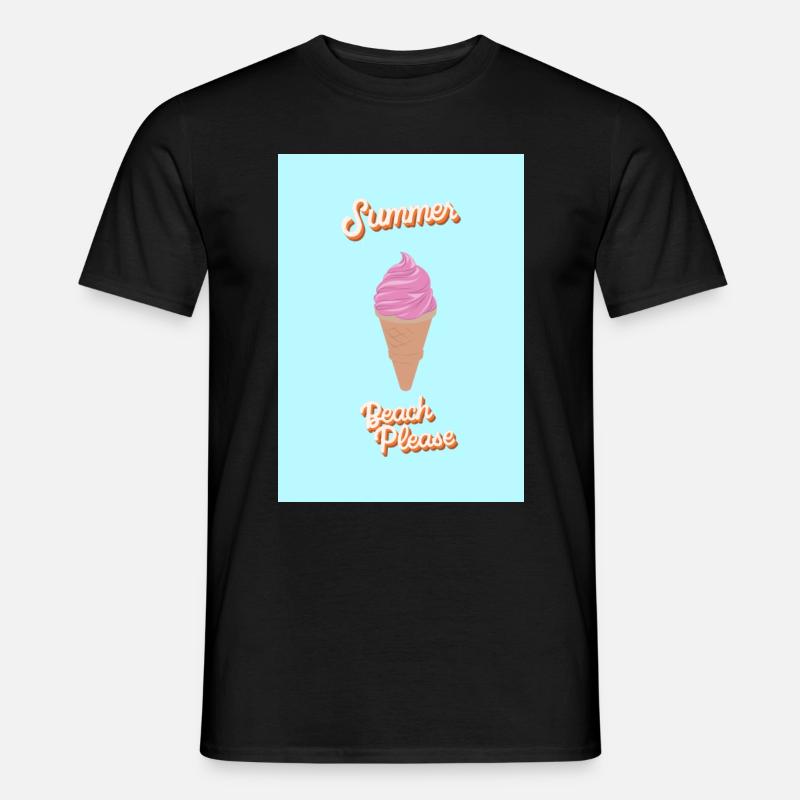 Beach please - Männer T-Shirt - Schwarz