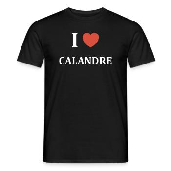 i love Calandre - T-shirt homme - noir - Devant - AI Model Male 178 light (178cm)