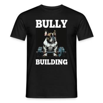 Français Bulldog Frenchie Bodybuilding Dog - T-shirt homme - noir - Devant - AI Model Male 178 light (178cm)