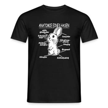 Hase Karnickel Ostern Kinder niedlich Hasenmama - Männer T-Shirt - Schwarz - Vorne - AI Model Male 178 light (178cm)