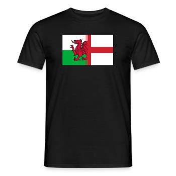 England und Wales englische walisische Flagge - Männer T-Shirt - Schwarz - Vorne - AI Model Male 178 light (178cm)