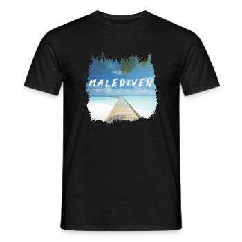 Îles Maldives Vacances Mer Palmiers Voyage Cadeau - T-shirt homme - noir - Devant - AI Model Male 178 light (178cm)