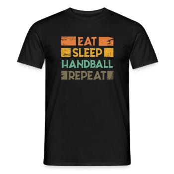 Handball Handball Player Beach Handball Handball Player - Men's T-Shirt - black - Front - AI Model Male 178 light (178cm)
