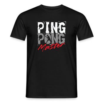 Table tennis table tennis racket table tennis player - Men's T-Shirt - black - Front - AI Model Male 178 light (178cm)