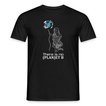 Il n'y a pas de plan B | Planète terre petite fille - T-shirt homme - noir - Devant - AI Model Male 178 light (178cm)