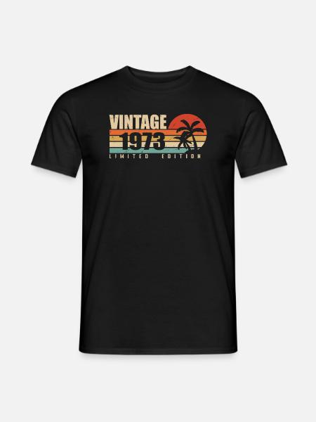 1973 Jubiläumsjahr Originaljahrgang 1973 - Männer T-Shirt - Schwarz