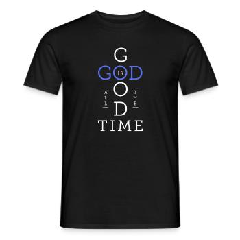 God is good, all time - Christian, Christian - Men's T-Shirt - black - Front - AI Model Male 178 light (178cm)