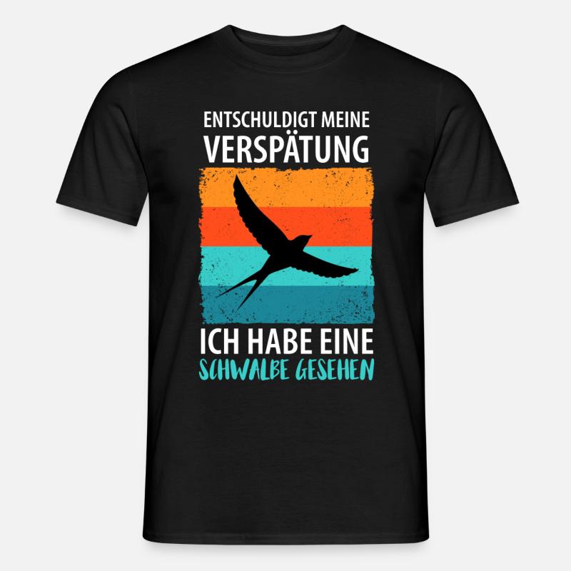 Vögel Vogel Schwalbe - Männer T-Shirt - Schwarz