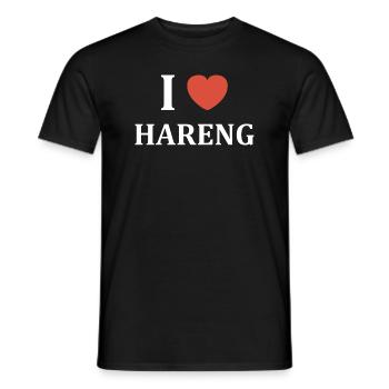 i love hareng - T-shirt homme - noir - Devant - AI Model Male 178 light (178cm)