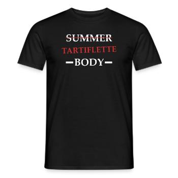 Tartiflette Body - T-shirt homme - noir - Devant - AI Model Male 178 light (178cm)