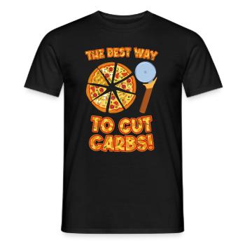 The best way to cut carbs - Men's T-Shirt - black - Front - AI Model Male 178 light (178cm)