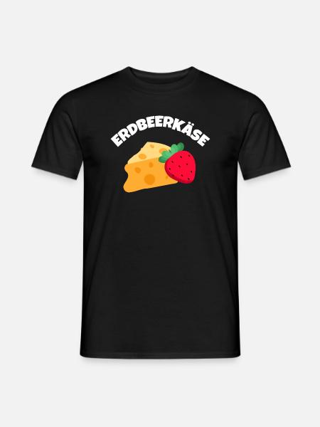 Erdbeerkaese w - Männer T-Shirt - Schwarz