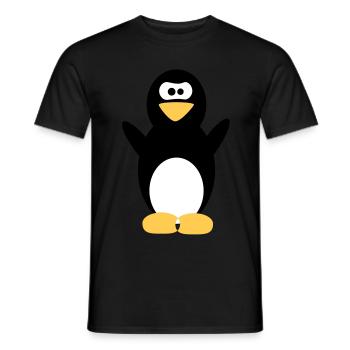 penguin - Men's T-Shirt - black - Front - AI Model Male 178 light (178cm)
