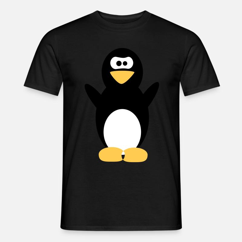 Pinguin - Männer T-Shirt - Schwarz