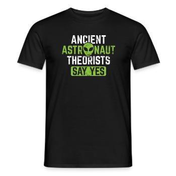 Ancient Astronaut Theorists Say Yes Gift - Men's T-Shirt - black - Front - AI Model Male 178 light (178cm)