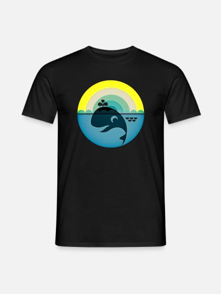 Whale - Men's T-Shirt - black