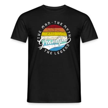 Grandpa the man the myth the legend - Vintage Ed. - Men's T-Shirt - black - Front - AI Model Male 178 light (178cm)