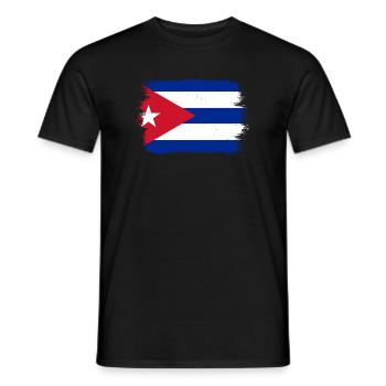 Cuba Flag Caribbean Holiday Cuba Travel Havana - Men's T-Shirt - black - Front - AI Model Male 178 light (178cm)