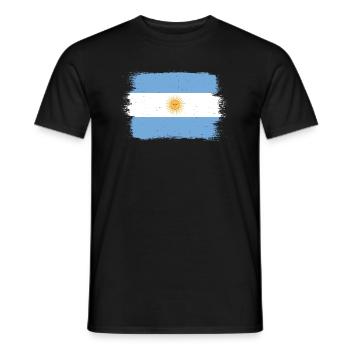 Argentina Flag South America Argentine Flag - Men's T-Shirt - black - Front - AI Model Male 178 light (178cm)