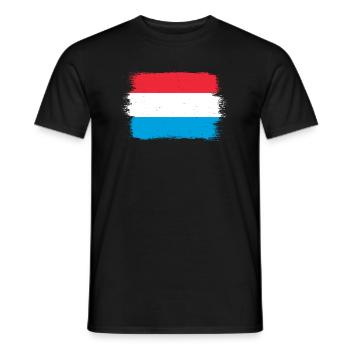 Drapeau luxembourgeois Drapeau luxembourgeois Accueil - T-shirt homme - noir - Devant - AI Model Male 178 light (178cm)