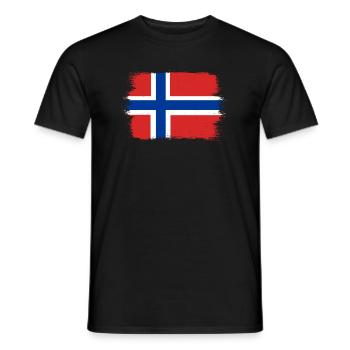 Norvège Drapeau Scandinavie Drapeau norvégien - T-shirt homme - noir - Devant - AI Model Male 178 light (178cm)
