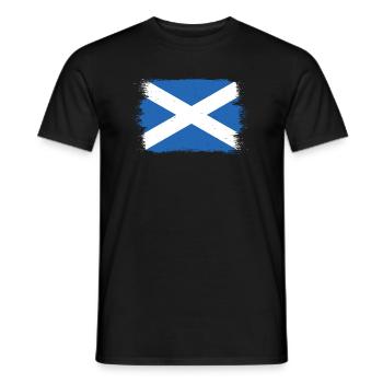 Scotland Flag Scottish Flag Alba GB UK - Men's T-Shirt - black - Front - AI Model Male 178 light (178cm)