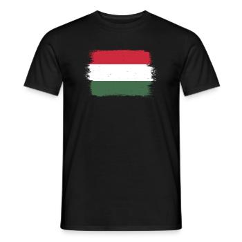 Hungary Flag Hungarian Flag Balaton Hungary - Men's T-Shirt - black - Front - AI Model Male 178 light (178cm)