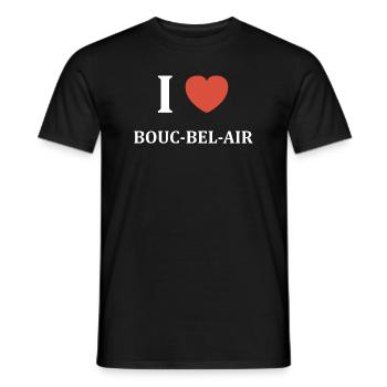 i love Bouc Bel Air - T-shirt homme - noir - Devant - AI Model Male 178 light (178cm)