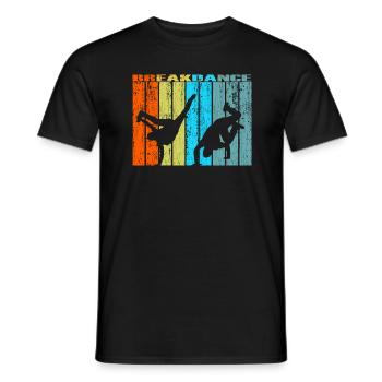 breakdance retro vintage Geschenk - Männer T-Shirt - Schwarz - Vorne - AI Model Male 178 light (178cm)