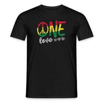 Ein Liebest-shirt Rasta Reggae Männer Frauen Kinder Geschenk - Männer T-Shirt - Schwarz - Vorne - AI Model Male 178 light (178cm)
