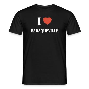 I LOVE Baraqueville - T-shirt homme - noir - Devant - AI Model Male 178 light (178cm)