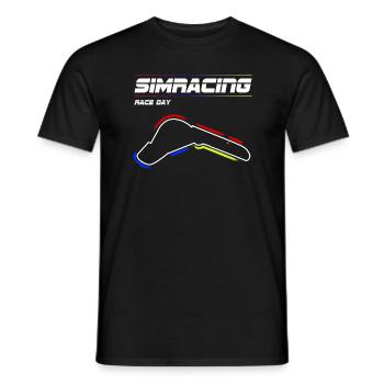Simracing Circuit Monza Raceday - Men's T-Shirt - black - Front - AI Model Male 178 light (178cm)