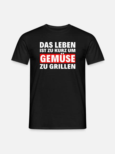 Grillen - Gemüse - Männer T-Shirt - Schwarz