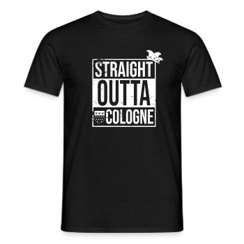Straight Outta Cologne - Männer T-Shirt - Schwarz - Vorne - AI Model Male 178 light (178cm)