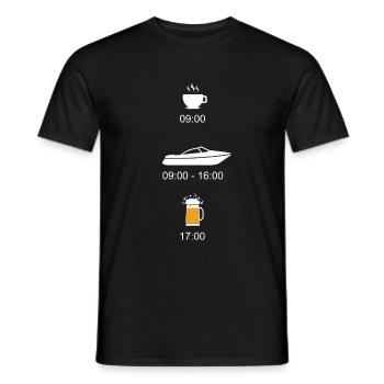 Daily schedule boat - Men's T-Shirt - black - Front - AI Model Male 178 light (178cm)