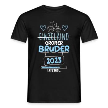 Großer Bruder 2023 Traktor - Männer T-Shirt - Schwarz - Vorne - AI Model Male 178 light (178cm)